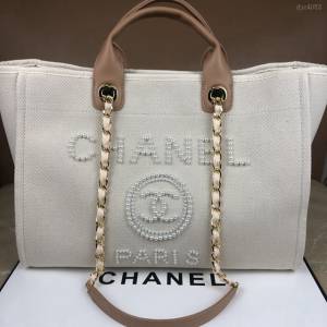 Chanel女包 A66941珍珠黑 Chanel2020Ss新版沙灘包 Chanel珍珠購物袋  djc4053