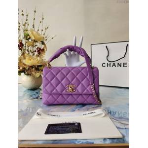 Chanel女包 香奈兒專櫃最新款羊皮金屬鏈條裝飾把柄女包 Chanel手拎斜挎鏈條包 AS2044  djc4140