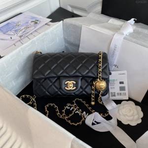 Chanel女包 香奈兒專櫃最新爆款金屬cf口蓋包 Chanel小金球單肩斜挎鏈條女包 AS1787  djc4230