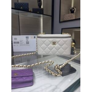 Chanel專櫃新款鏈條女包 香奈兒22B新品金球長盒子長方鏈子盒 AP2303Y djc5777