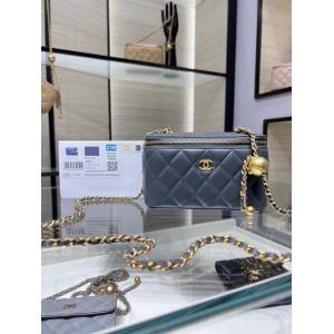Chanel專櫃新款鏈條女包 香奈兒22B新品金球長盒子長方鏈子盒 AP2303Y djc5911