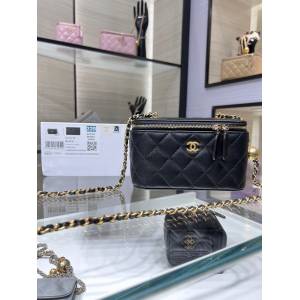 Chanel專櫃新款鏈條女包 香奈兒22B新品金球長盒子長方鏈子盒 AP2303Y djc5914