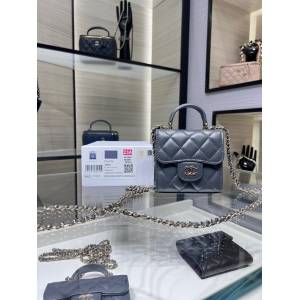 Chanel專櫃新款小型收納盒鏈條女包 香奈兒23A新品小廢包手提化妝小盒子 AP2682Y djc5944