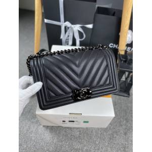 Chanel專櫃新款鏈條女包 香奈兒67086V格細球紋leboy系列小牛皮單肩斜挎包 djc6285