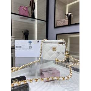 Chanel專櫃新款羊皮鏈條女包 香奈兒22C新品新色小盒子可調節鏈條小金球AP1447Y djc6333