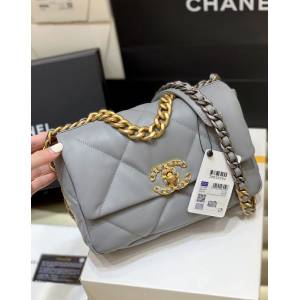 Chanel專櫃經典款19bag鏈條女包 香奈兒歐洲原廠GR正品山羊皮手提肩背包 djc6767
