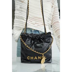Chanel專櫃新款黑金鏈條女包 香奈兒春夏系列火爆珍珠鏈條Mini22bag djc6775