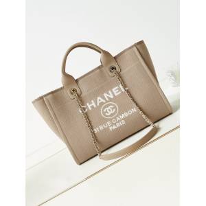 Chanel專櫃22s最新沙灘包女包 香奈兒媽咪包購物袋AS3257 djc6875