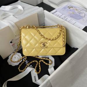 Chanel專櫃新款雙金球抽繩鏈條女包 香奈兒24C雙小金球AS2615 djc7001