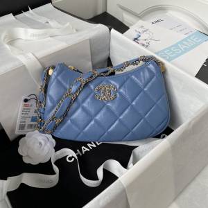 Chanel專櫃新款鏈條女包 香奈兒23k褶皺牛皮hobo腋下包AS4422 djc7150