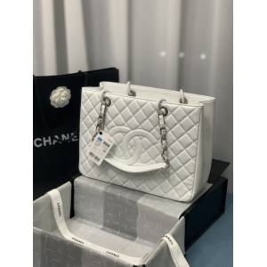 Chanel專櫃新款鏈條肩背女包 香奈兒牛皮球紋系列經典購物袋50995# djc7175