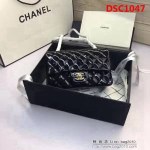 香奈兒CHANEL 升級版A1116小羊皮金銀鏈條單肩斜挎包 DSC1047