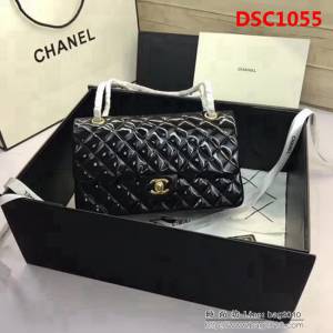 香奈兒CHANEL 升級版A1112小羊皮金銀鏈條單肩斜挎包 DSC1055