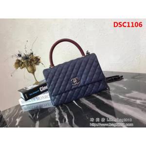 香奈兒CHANEL中號Chanel Coco handle全新頂級翻蓋單肩鏈條手柄包 肩帶可拆卸 DSC1106