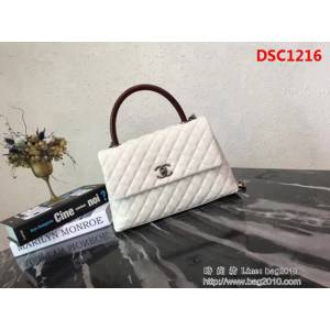 香奈兒CHANEL大號Chanel Coco handle全新頂級翻蓋單肩鏈條手柄包DSC1216