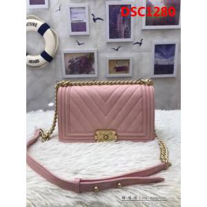 香奈兒CHANEL 2018秋冬爆款leboy系列67086大V細球紋 單肩斜挎鏈條包 DSC1280