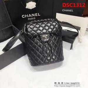 香奈兒CHANEL 中號91121Backpack全羊皮製作雙肩背包 DSC1312