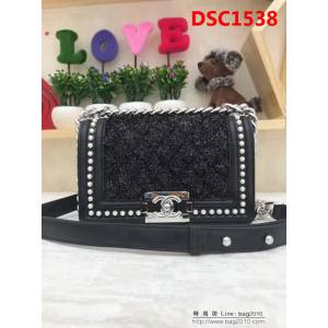 香奈兒CHANEL 67085 經典系列 2018夏冬新款leboy小牛皮鏈條挎包 DSC1538