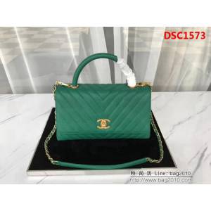 香奈兒CHANEL Coco handle全新頂級翻蓋單肩鏈條手柄包 DSC1573