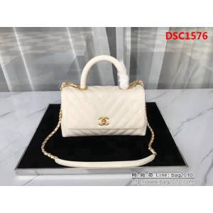 香奈兒CHANEL Coco handle全新頂級翻蓋單肩鏈條手柄包 DSC1576