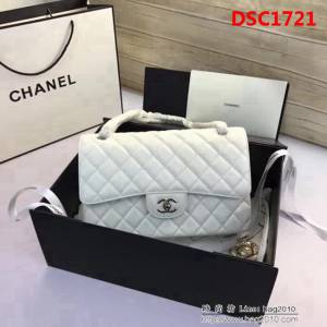 香奈兒CHANEL 升級版A1113全新經典小羊皮金銀鏈條單肩斜挎包 DSC1721