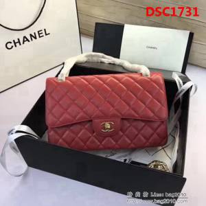香奈兒CHANEL 升級版A1113全新經典小羊皮金銀鏈條單肩斜挎包 DSC1731