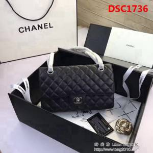 香奈兒CHANEL 升級版A1112全新經典小羊皮金銀鏈條單肩斜挎包 DSC1736
