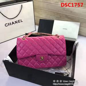 香奈兒CHANEL 升級版A1113全新經典小羊皮金銀鏈條單肩斜挎包 DSC1757