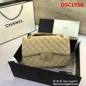 香奈兒CHANEL 升級版A1113全新經典小羊皮金銀鏈條單肩斜挎包 DSC1758