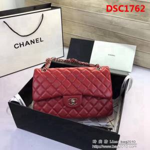 香奈兒CHANEL 升級版A1113全新經典小羊皮金銀鏈條單肩斜挎包 DSC1762