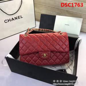 香奈兒CHANEL 升級版A1113全新經典小羊皮金銀鏈條單肩斜挎包 DSC1763