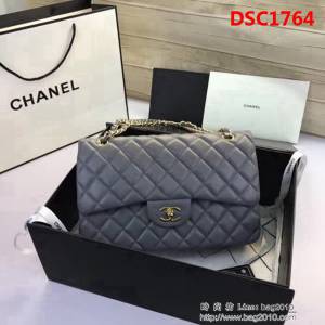 香奈兒CHANEL 升級版A1113全新經典小羊皮金銀鏈條單肩斜挎包 DSC1764