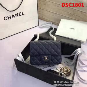 香奈兒CHANEL 升級版A1115全新經典小羊皮金銀鏈條單肩斜挎包 DSC1801