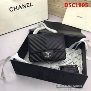 香奈兒CHANEL 升級版V線1115進口球紋皮單肩斜挎鏈條包 DSC1805
