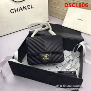 香奈兒CHANEL 升級版V線1115進口球紋皮單肩斜挎鏈條包 DSC1806