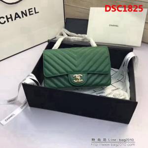 香奈兒CHANEL 升級版V線1116進口球紋皮單肩斜挎鏈條包 DSC1825