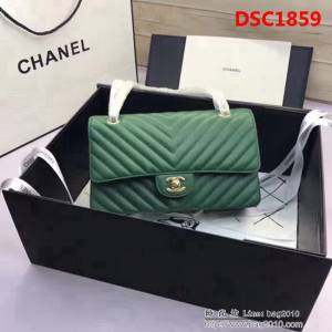 香奈兒CHANEL 升級版V線1112進口球紋皮單肩斜挎鏈條包 DSC1859