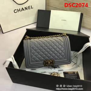 香奈兒CHANEL A67086菱格原版羊皮單肩斜挎鏈條包 DSC2074