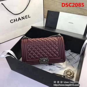 香奈兒CHANEL A67086菱格原版羊皮單肩斜挎鏈條包 DSC2085
