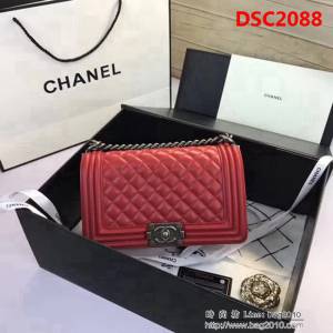 香奈兒CHANEL A67086菱格原版羊皮單肩斜挎鏈條包 DSC2088