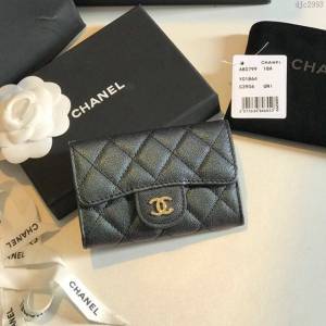 Chanel女包 80799 19早春系列新款cf卡包 香奈兒翻蓋三折錢包 Chanel短錢夾  djc2993