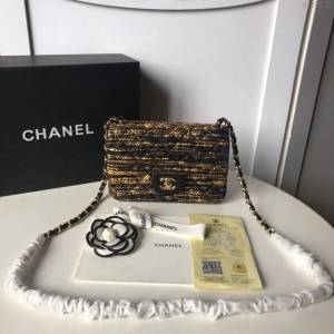 Chanel女包 Chanel mini cf 2019秋冬限量款 香奈兒鏈條斜挎小包 土耳其藍 Chanel單肩包  djc3132
