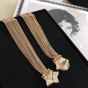 chanel耳環 秋冬季新款 五角星流蘇耳環 名媛美搭款  gzsc1071