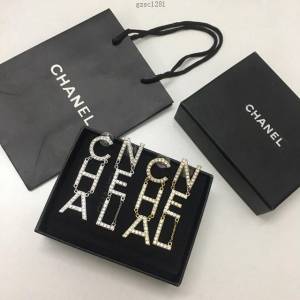 chanel耳環 專櫃最新款 爆款耳環 全手工鑲仿真鑽 香奈兒耳環  gzsc1281