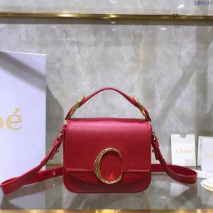 Chloe女包 克洛伊經典C bag小牛皮拼接麂皮包包 Chole手提肩背斜挎包  jjh1211