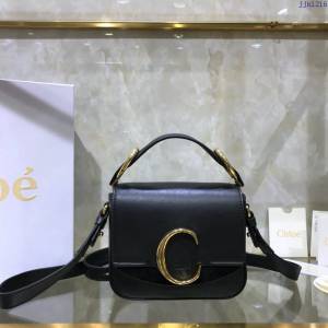 Chloe女包 克洛伊經典C bag小牛皮拼接麂皮包包 Chole手提肩背斜挎包  jjh1216