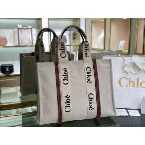 Chloe女包 克洛伊經典Woody Tote大號手袋 Chloe帆布托特包購物袋  jjh1253