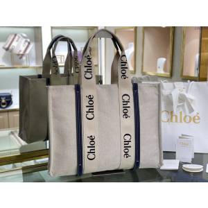 Chloe女包 克洛伊經典Woody Tote大號手袋 Chloe帆布托特包購物袋  jjh1254
