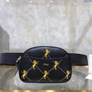 Chloe女包 克洛伊經典Signature駿馬刺繡鉚釘腰包胸包 Chloe拉鏈款斜挎包  jjh1278