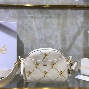 Chloe女包 克洛伊經典Signature駿馬刺繡鉚釘腰包胸包 Chloe拉鏈款斜挎包  jjh1280